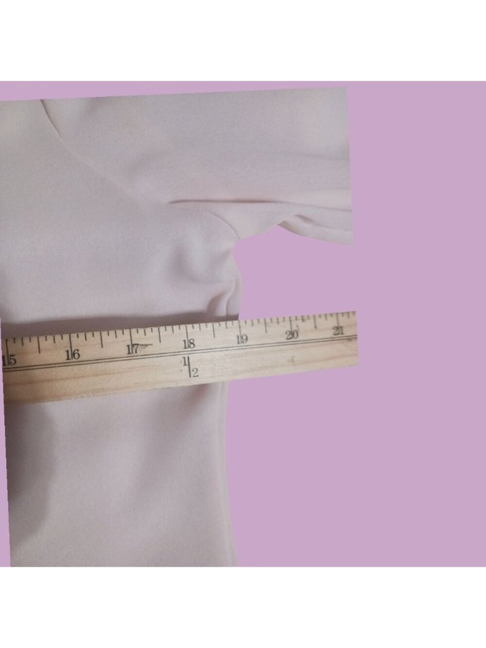 Laura&Jayne WomenBack Button Blouse Embroidered & Pleated Blush Pink Petite 10 - Picture 9 of 10